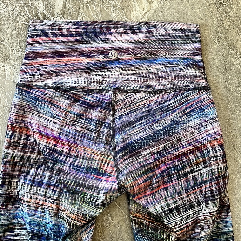 🍋 Lululemon Wunder Train High-Rise Tight 25” Digital Oasis White Multi Size 4 - Picture 4 of 11